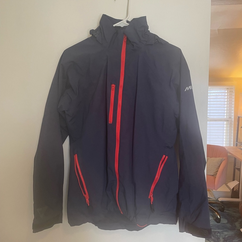 Musto fleece lined jacket navy and red zippers NWOT UK SZ 12 US SZ M